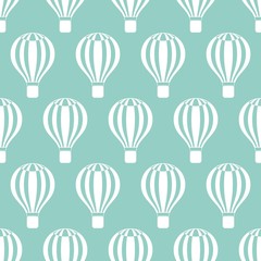 Naklejka premium Hot air balloons pattern