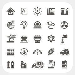 Energy and Power icons set