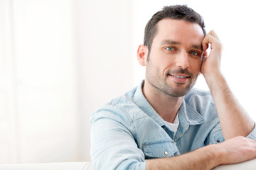 Portrait of a young relaxed man