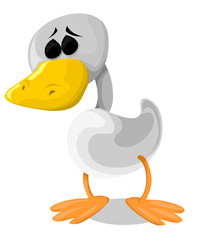 Sad Cartoon Duck