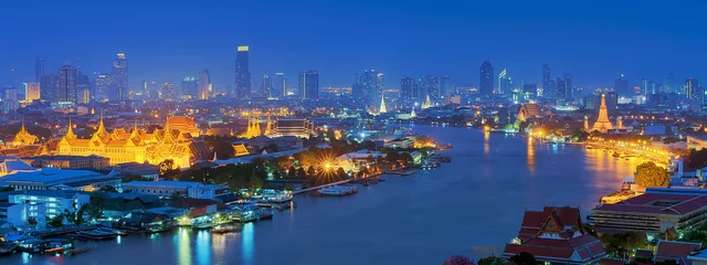 Foto op Plexiglas Bangkok Panoramisch uitzicht op bangkok