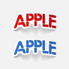 realistic design element: apple