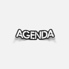 realistic design element: agenda