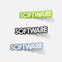 realistic design element: software