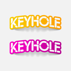 realistic design element: keyhole