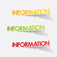 realistic design element: information