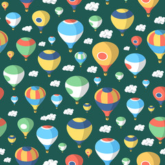 Hot Air Balloons – Seamless Pattern