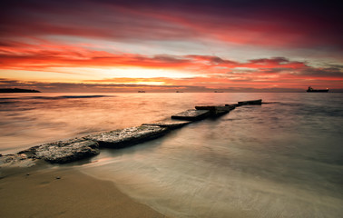 Beautiful sunrise on the Black Sea