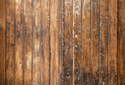 texture of brown old wooden walls with scratches ,background