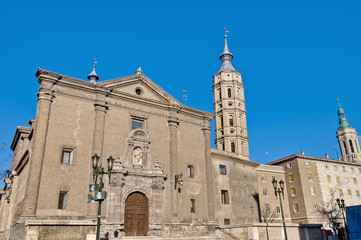 Fototapeta na wymiar San Juan de los Panetes Church at Zaragoza, Spain