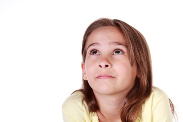 Cute Girl Looking Up