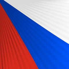 Abstract waving red blue white ribbon flag