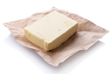 Tasty butter isolated on white
