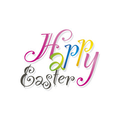 Happy Easter white background