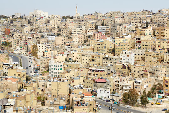 Amman buildings view in the morning in Amman,  Jordan