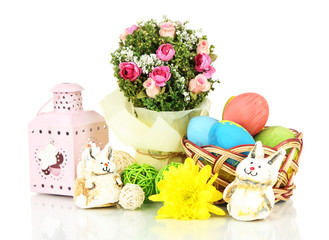 Easter composition isolated on white