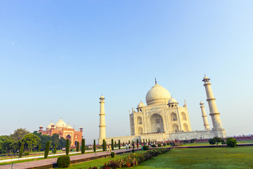 Taj Mahal in sunrise light