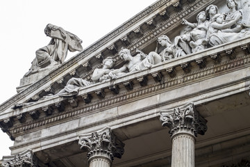 Fototapeta premium National library facade in Madrid, Spain