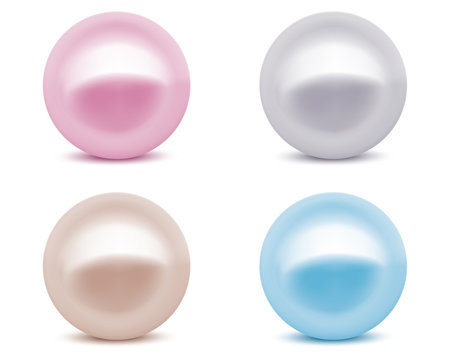 Pearls isolated. Vector illustration