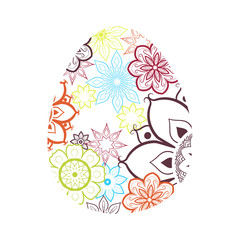 Easter Egg With Flower Pattern