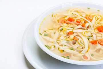 Broth - chicken soup with noodles