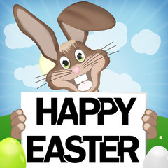 Easter Bunny with Happy Easter