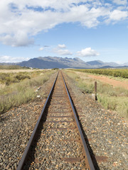 Fototapeta premium Single railway track. South Africa