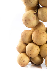 Wollongong sweet fruits isolated on white.
