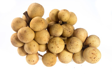 Wollongong sweet fruits isolated on white.