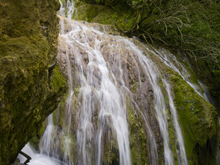Water etudes in waterfall near the village Kruchuna