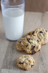Cranberry White Chocolate Oatmeal Cookies