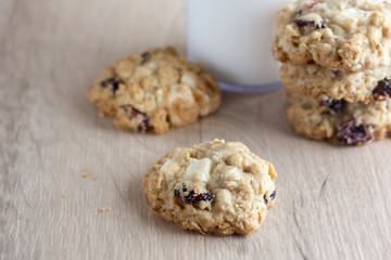 Cranberry White Chocolate Oatmeal Cookies