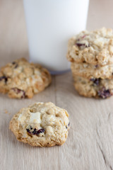 Cranberry White Chocolate Oatmeal Cookies