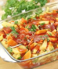 Meat with potatoes and vegtables