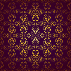 Vintage royal seamless with damask ornament