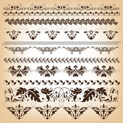 Set of vector borders for design