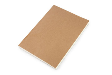 Natural cover notebook isolated on white.