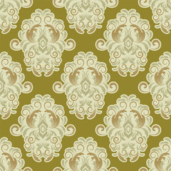 seamless wallpaper. damask pattern. flower background