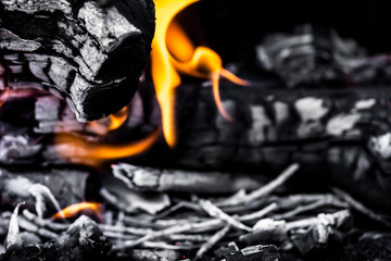 abstract background of burning coals