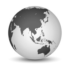 White and black globe
