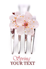 Fork with pink blossom
