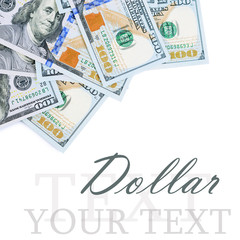 Hundred  dollars isolated on white background