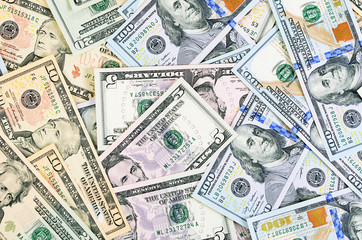 Dollar banknotes as a background