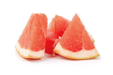Bright grapefruit isolated on white background