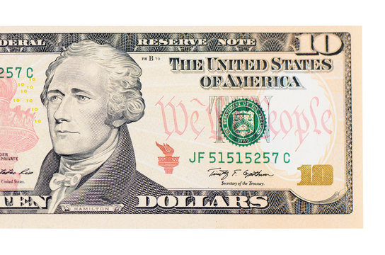 $10 gold dollar. Symbol price and promotional offer. product price