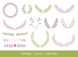 Vector Laurel Branches and Wreaths