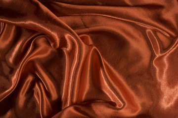 Shiny red satin fabric