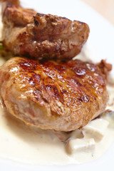 steak with sauce
