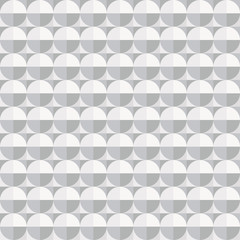 Abstract 3d geometric seamless pattern with circles. Vector illu