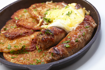 Potato Pancakes with sausage